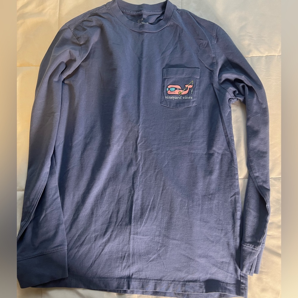 Vineyard Vines Blue Long sleeve cotton tee big boys